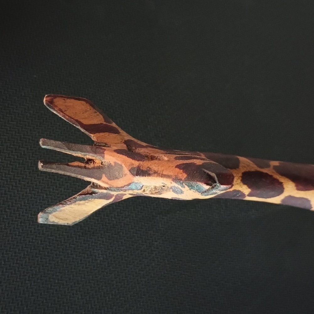 Wooden Giraffe Approx 12 Inches Tall - Picture 6 of 7
